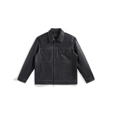 Men's Textured PU Jacket
